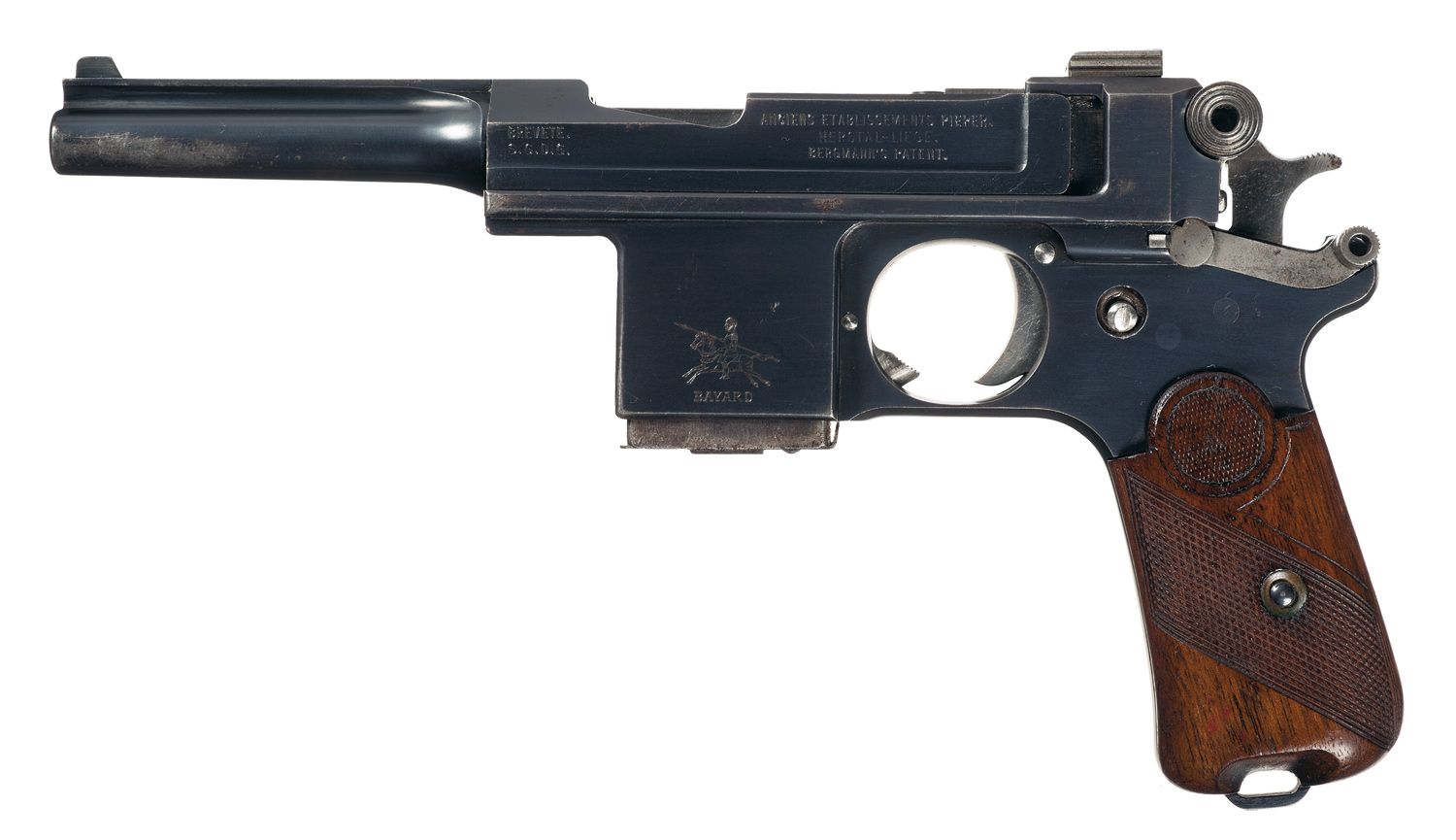 Пистолет Bergmann-Bayard Model 1908 выпущенный в Бельгии на заводе AEP