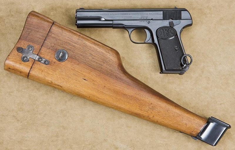 Пистолет FN Browning Model 1903 и его приставная кобура-приклад