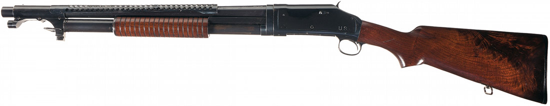 Подвижное цевьё на ружье Winchester Model 1897